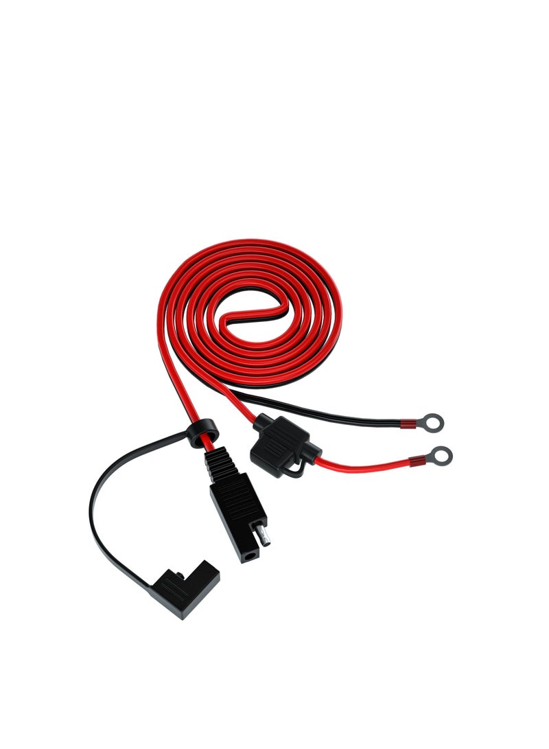 16 Gauge SAE 2 Pin Quick Disconnect To O Ring Terminal Harness Connectors Cable for Battery Charger/Maintainer - Image 1